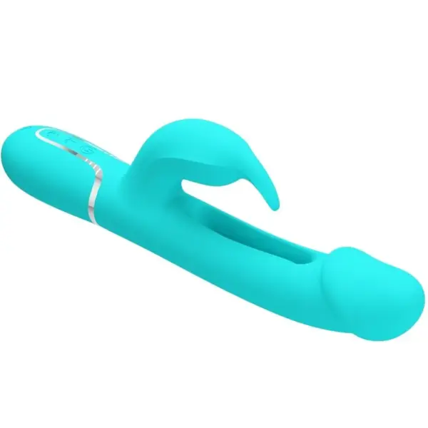 Pretty Love - Vibrador rabbit 3 en 1 con lengua verde agua - Imagen 6