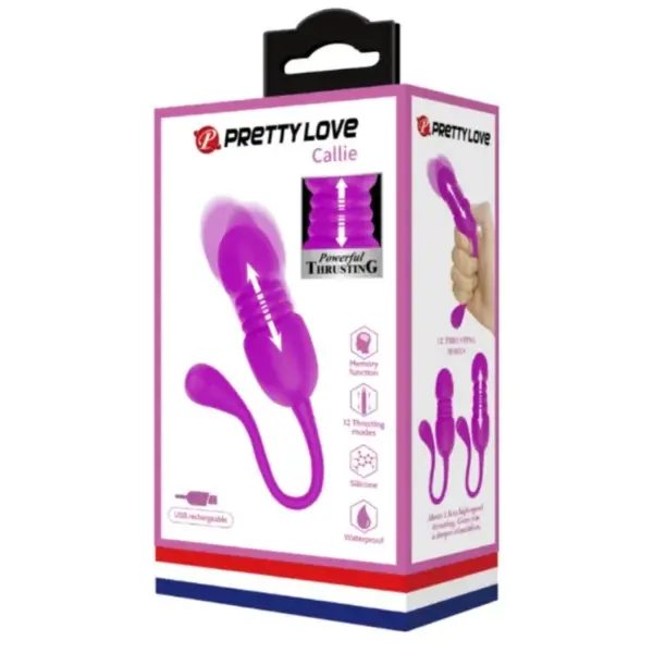 Pretty Love - Huevo vibrador recargable morado - Imagen 7