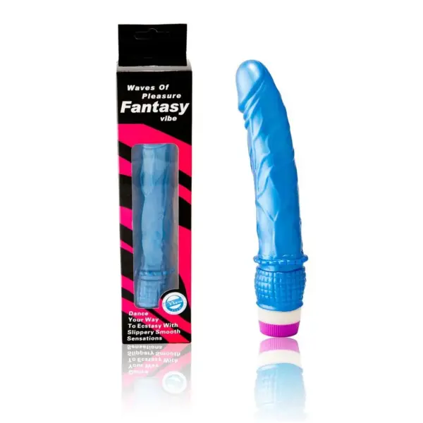 Waves of Pleasure - Vibrador de gelatina azul de 23 cm