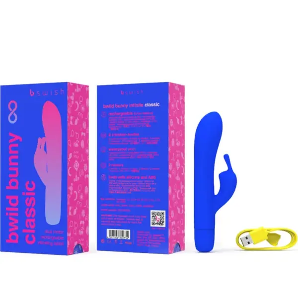 B SWISH - Vibrador Rabbit Bwild Bunny Infinite Clásico Azul - Imagen 3