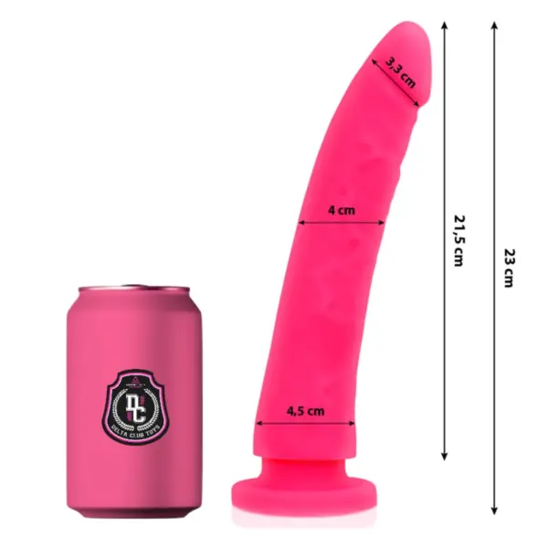 DELTACLUB - Dildo Rosa de Silicona Médica 23 cm x 4.5 cm