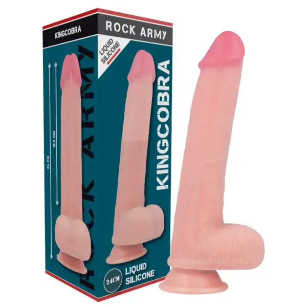 ROCKARMY - Liquid Silicone Dildo Premium Kingcobra 24 cm - 4.77 cm - Imagen 8