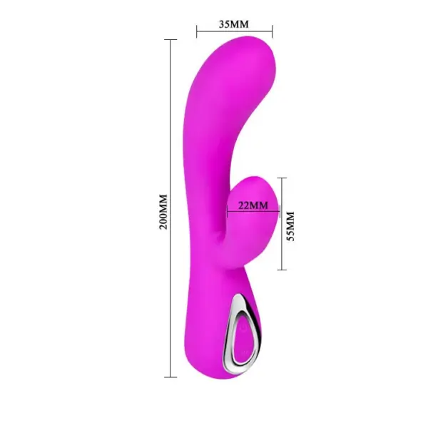 Pretty Love - Vibrador rabbit con licking morado - Imagen 8