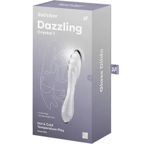 Satisfyer Dazzling Crystal - Consolador de cristal transparente para un placer deslumbrante - Imagen 5