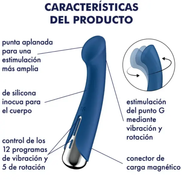 Satisfyer - Spinning G-Spot 1 Vibrador Rotador Azul - Imagen 5