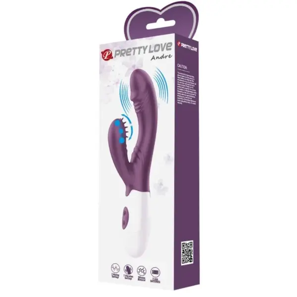 Pretty Love - Vibrador rabbit con licking morado - Imagen 10