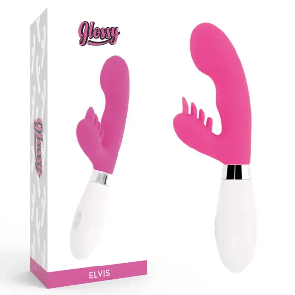 GLOSSY - Vibrador rabbit Elvis Rosa con 10 funciones