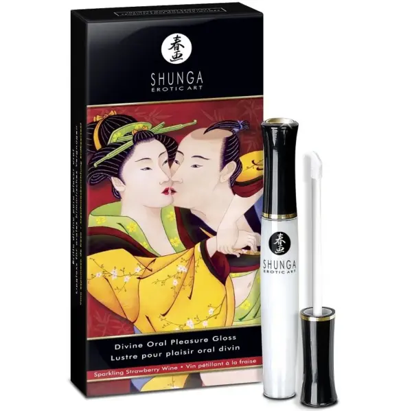 SHUNGA - Gloss Labial Divino Fresa & Cava para Placer Oral