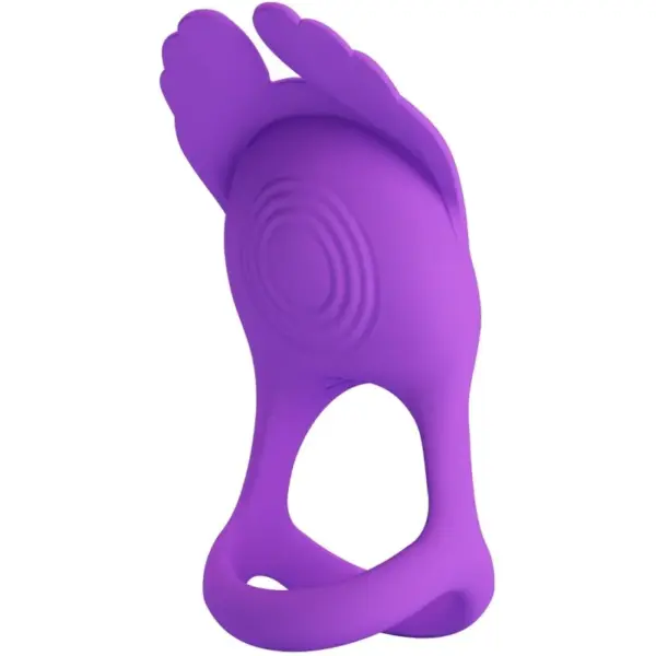 Pretty Love - Anillo Vibrador Lila de Silicona con 7 Modos de Vibración