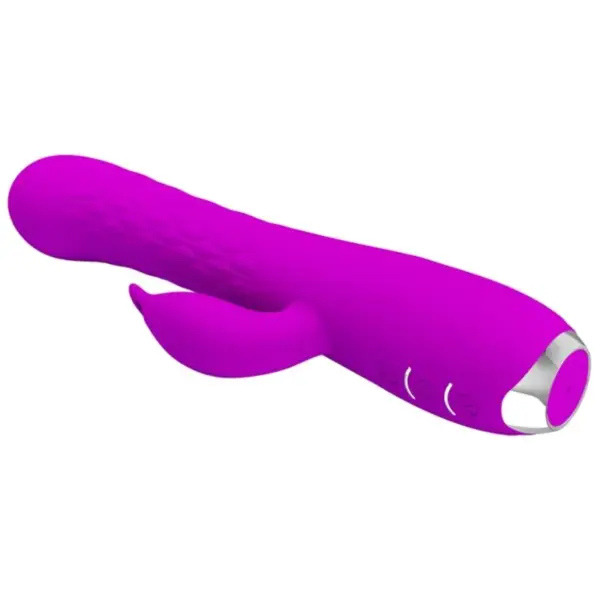 Pretty Love - Vibrador rabbit con rotación recargable morado - Imagen 6