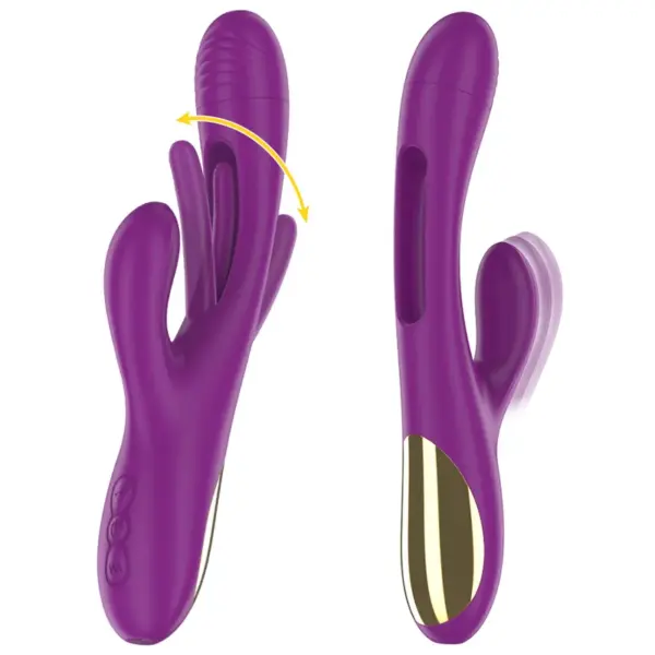 INTENSE - Vibrador multifunción Apolo con lengua oscilante morado - Imagen 3