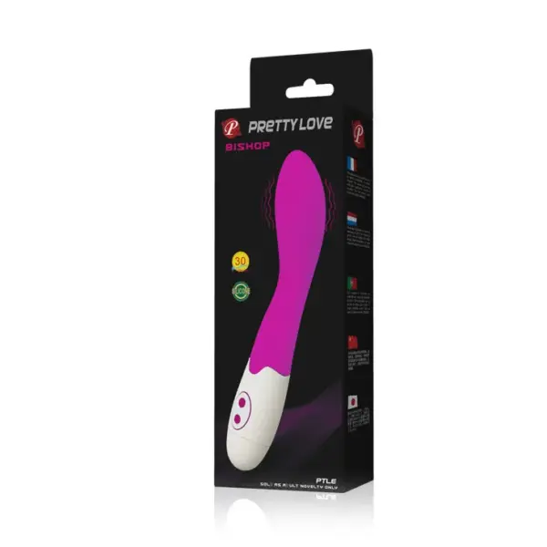 Pretty Love - Vibrador Bishop Lila y Blanco de Alta Calidad - Imagen 9