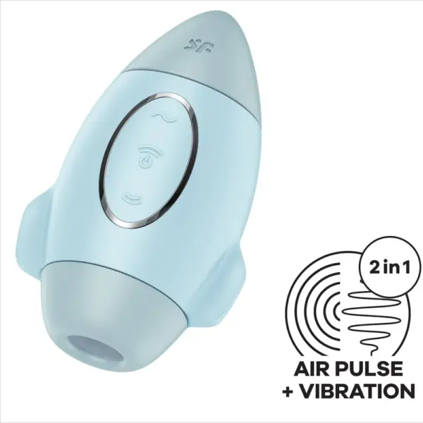 Satisfyer - Misión Control Vibrador Pequeño de Doble Impulso Azul - Imagen 5