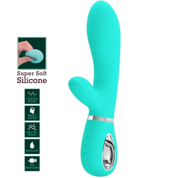 Pretty Love - Vibrador Punto G Multifunción Verde Agua - Imagen 7