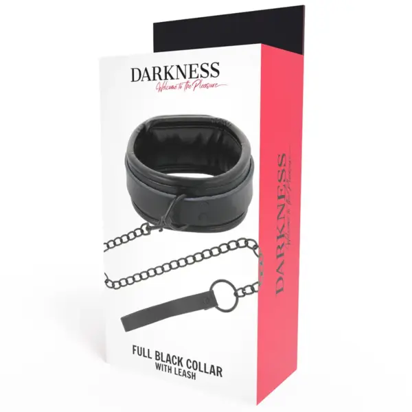 DARKNESS - Collar con Cadena Negro para BDSM - Imagen 5