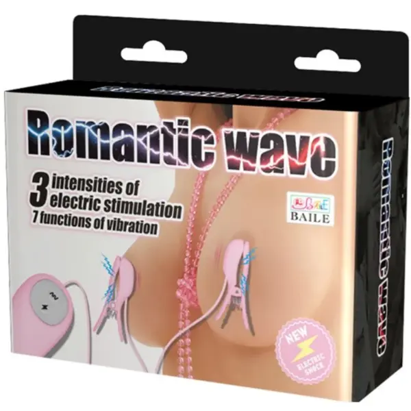 Romantic Wave - Pinzas con vibración y electroshock para pezones - Imagen 9