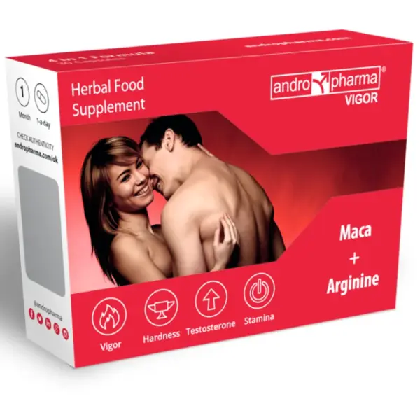 Andropharma Vigor - Suplemento Potenciador de Libido Natural para Hombres