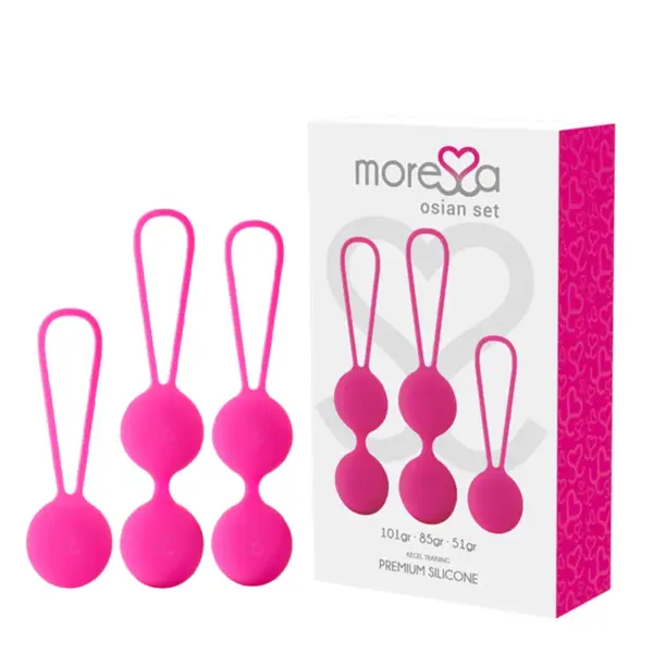 Moressa - Osian Set Premium Silicona Rosa para Fortalecer el Suelo Pélvico