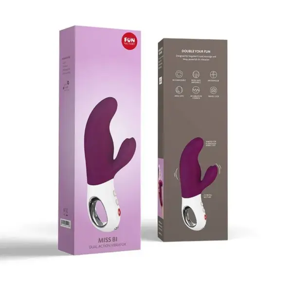 FUN FACTORY - Miss Bi Vibrador para Clítoris y Punto G en Uva/Blanco - Imagen 5