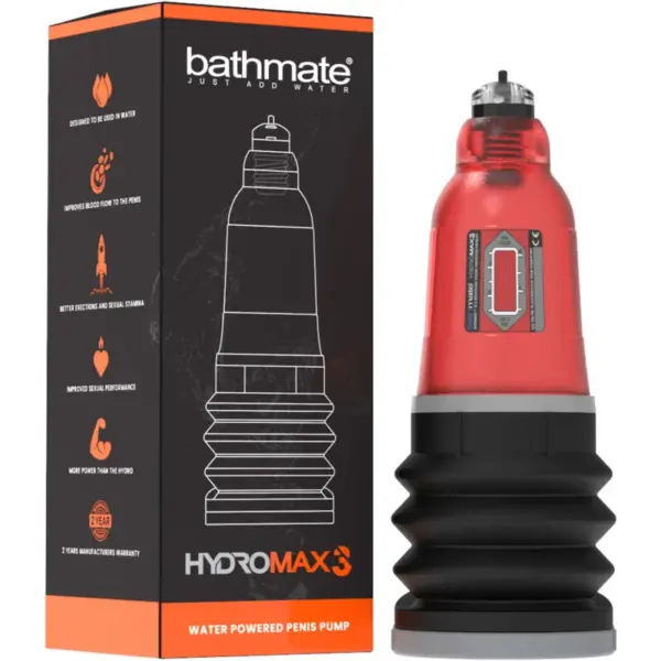 Bathmate - Hydromax 3 Rojo: Bomba de Alargamiento para Todos los Hombres - Imagen 2