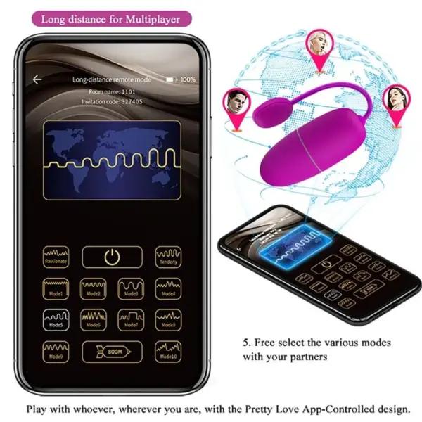 Pretty Love - Huevo vibrador controlado por app violeta - Imagen 15