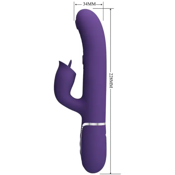 Pretty Love - Vibrador rabbit con licking morado - Imagen 2