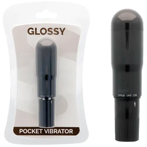 GLOSSY - Pocket Vibrador Negro: Potencia y Discreción en un Solo Producto