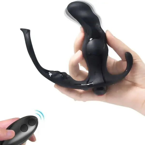 ARMONY - Vibrador Anal Próstata y Anillo Control Remoto Negro