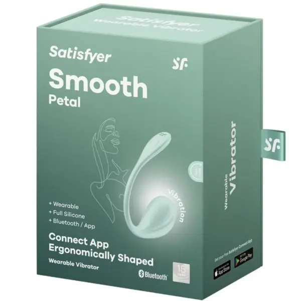 Satisfyer - Smooth Petal Estimulador Punto G Verde Agua con App Gratuita - Imagen 6