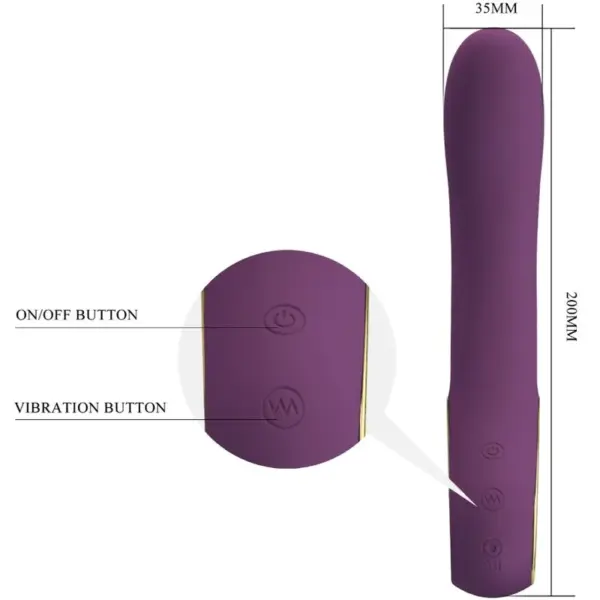 Pretty Love - Vibrador recargable lila Ethan - Imagen 4