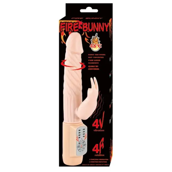 Fire Bunny - Vibrador rotador con sistema Fire