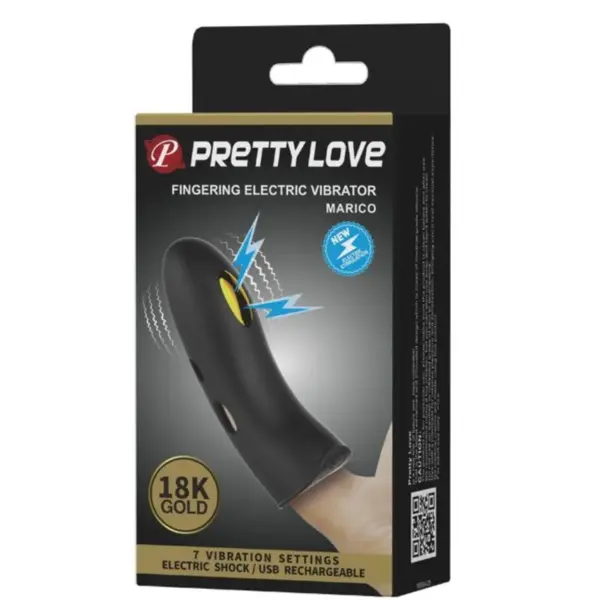 Pretty Love - Marico Funda de Dedo Electro-Estimulador Negro - Imagen 12