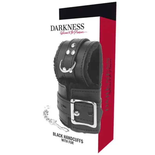 DARKNESS - Esposas BDSM Forradas en Negro - Imagen 5