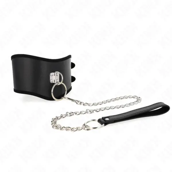 KINK - Collar con Correa Negro Ajustable para BDSM