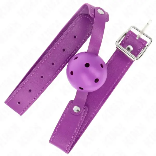 KINK - Mordaza de Bola 4.5 cm Transpirable Morado - Imagen 2