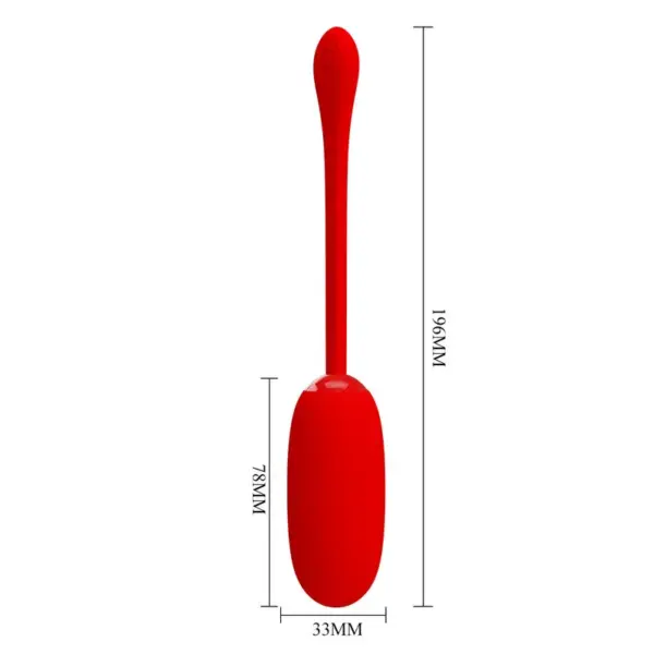 Pretty Love - Huevo Vibrador Impermeable y Recargable Rojo - Imagen 6