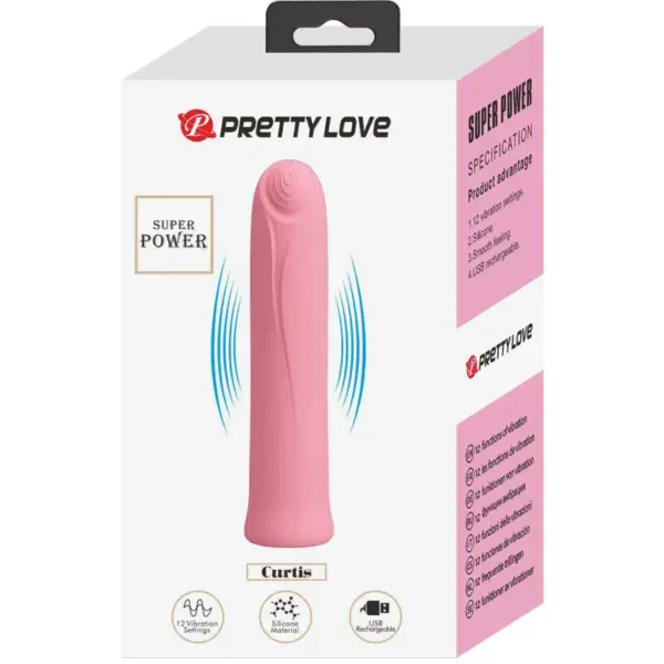 Pretty Love - Vibrador mini Curtis Rosa con 12 Modos de Vibración - Imagen 6