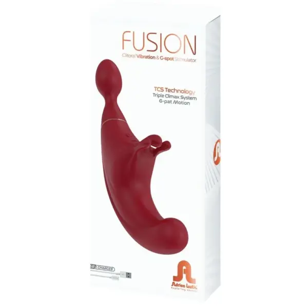 ADRIEN LASTIC - FUSION TRIPLE ESTIMULADOR CLITORIS & G-SPOT ROJO - Imagen 3