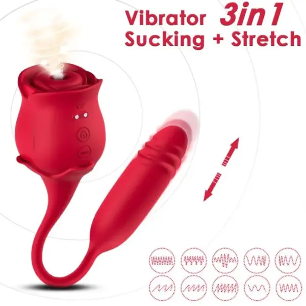 ARMONY - Succionador Clítoris y Vibrador Rojo - Imagen 2