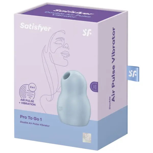 Satisfyer Pro To Go 1 - Estimulador y Vibrador Doble Azul - Imagen 4