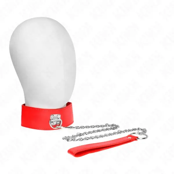 KINK - Collar con Correa 65 cm Ancho Rojo Ajustable - Imagen 2