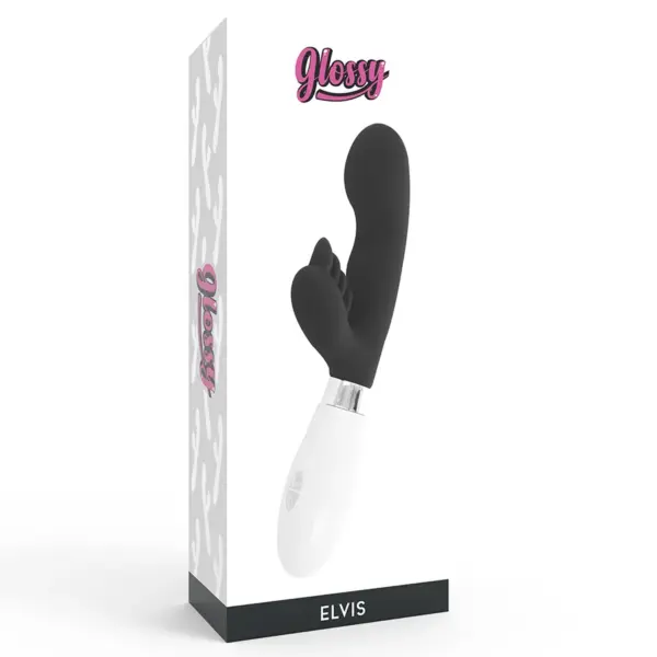 Glossy - Masajeador rabbit negro con 10 funciones - Imagen 7