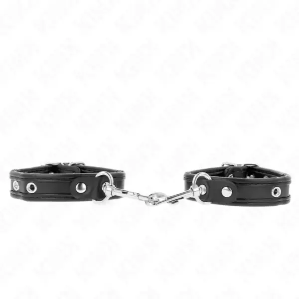 KINK - Muñequera Mini Negro con Tachuelas Ajustable 16-22 cm x 2 cm