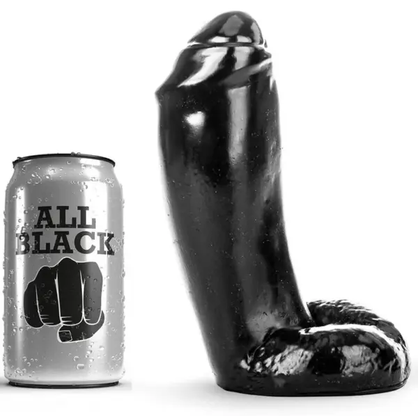 ALL BLACK - Dildo Realístico 18 cm para Placer Infinito