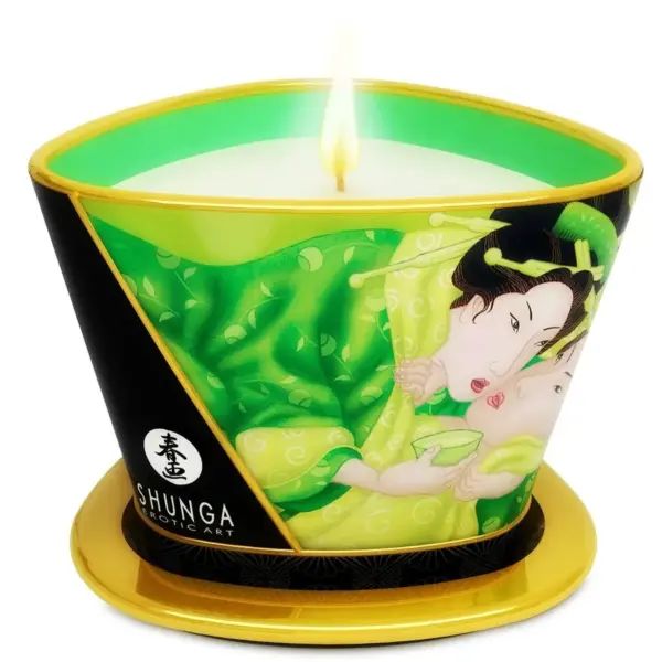 Shunga - Mini Caress by Candlelight Vela Masaje Té Verde 170 ml