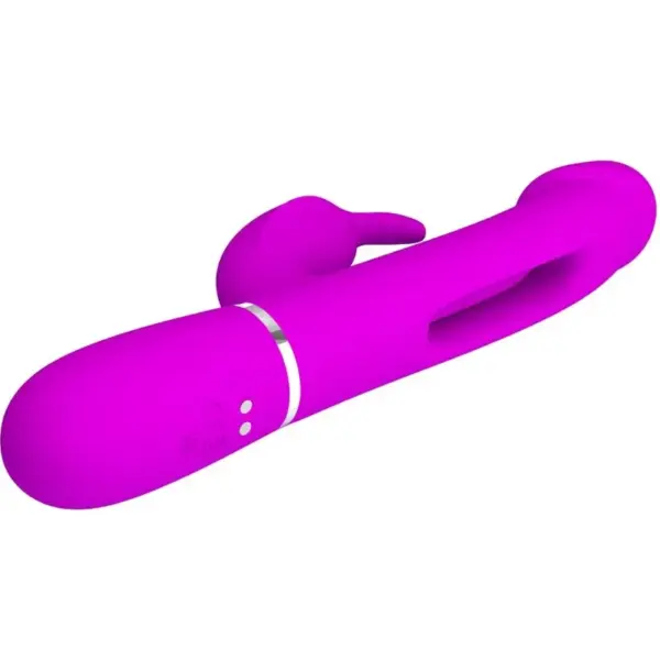 Pretty Love - Vibrador rabbit 3 en 1 multifunción con lengua fucsia - Imagen 4