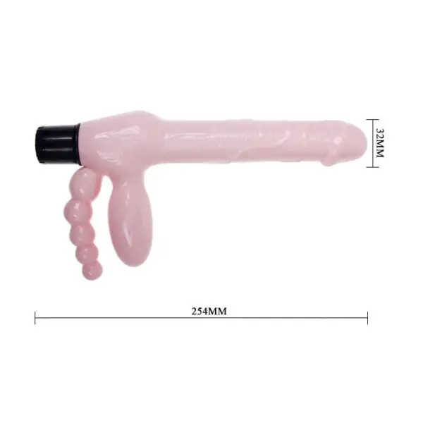 BAILE - Arnés sin cuerda TPR con vibración y estimulación anal 25.4 cm - Imagen 6