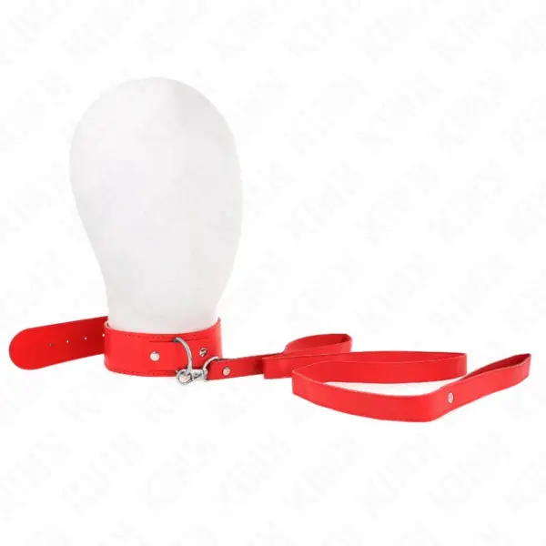 KINK - Collar con Correa 116 cm Fino Rojo Ajustable