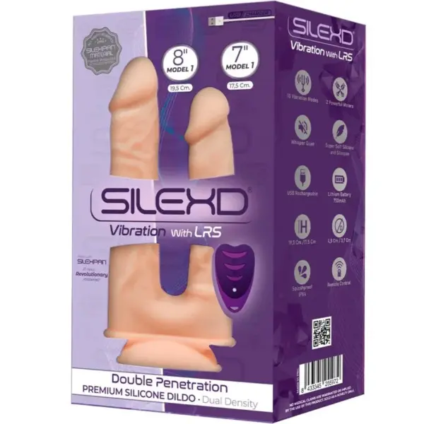 SILEXD - Modelo 1 Dildo Realista Doble Penetración con Vibrador y Control Remoto - Imagen 3