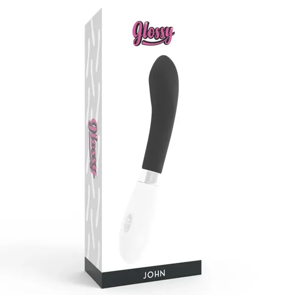 GLOSSY - Vibrador negro John para placer intenso - Imagen 7